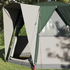 vidaXL Cabine Tent 3-Persoon met dak Groen en Wit 320 x 320 x 203 cm