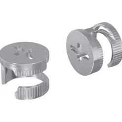 vidaXL Cam Lock Moeren 2 pcs Zilver 12 x 10 mm Metaal