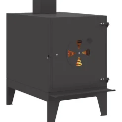 vidaXL Camping Kachel Zwart 35 x 50 x 60 cm Koudgewalst staal