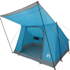 vidaXL Camping Tent met dak met opslag Blauw 282 x 225 x 154 cm taft