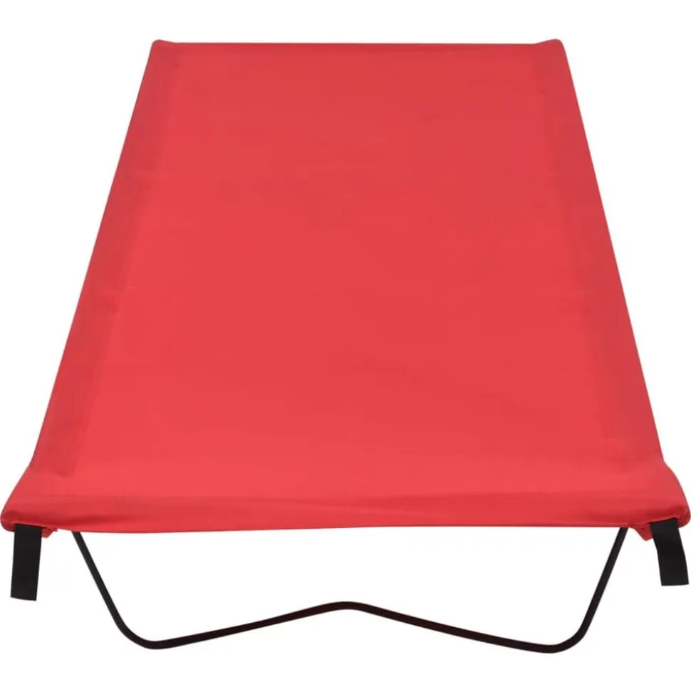 vidaXL Campingbed 180x60x19 cm oxford stof en staal rood