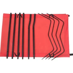 vidaXL Campingbed 180x60x19 cm oxford stof en staal rood