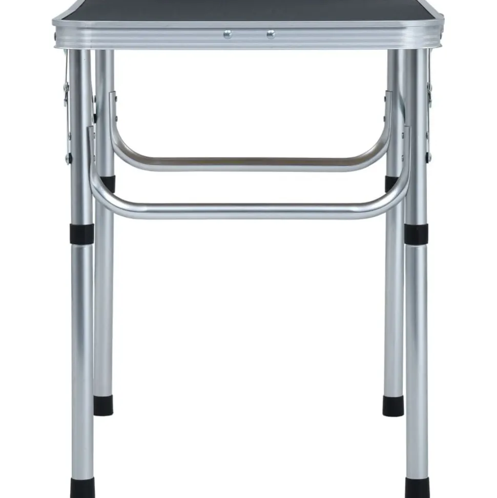 vidaXL Campingtafel inklapbaar 60x45 cm aluminium grijs