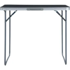 vidaXL Campingtafel inklapbaar met metalen frame 80x60 cm grijs