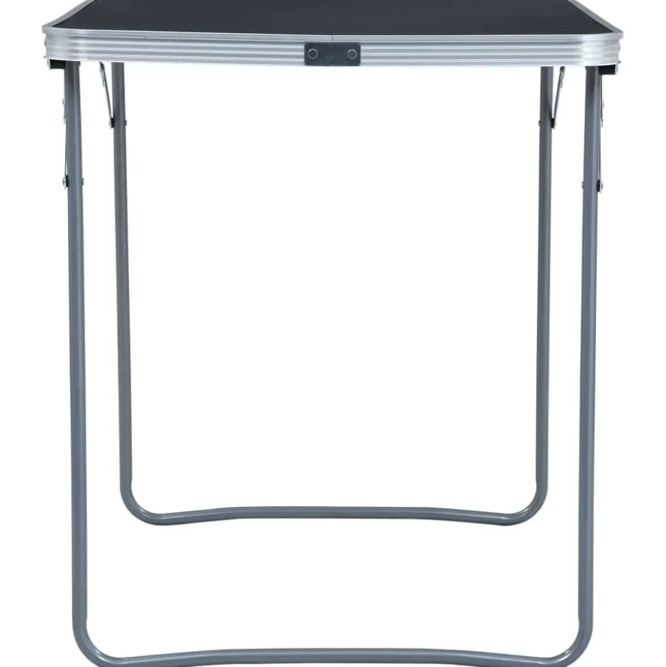 vidaXL Campingtafel inklapbaar met metalen frame 80x60 cm grijs