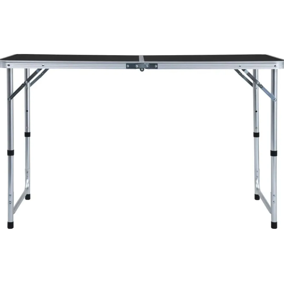 vidaXL Campingtafel inklapbaar 120x60 cm aluminium grijs