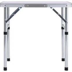 vidaXL Campingtafel inklapbaar 60x45 cm aluminium wit