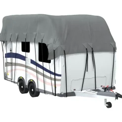 vidaXL Caravan dakbedekking 500x300 cm vliesvlies grijs
