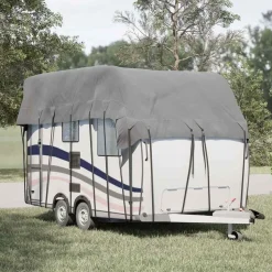 vidaXL Caravan dakbedekking 500x300 cm vliesvlies grijs