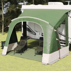 vidaXL Caravan Tent 3-Persoon met dak Groen 330 x 252 x 245 cm