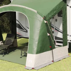 vidaXL Caravan Tent 3-Persoon met dak Groen 330 x 252 x 245 cm