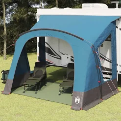 vidaXL Caravan Tent 3-Persoon met dak Blauw 330 x 252 x 245 cm