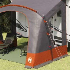 vidaXL Caravan Tent 3-Persoon Grijs en Oranje 330 x 252 x 245 cm