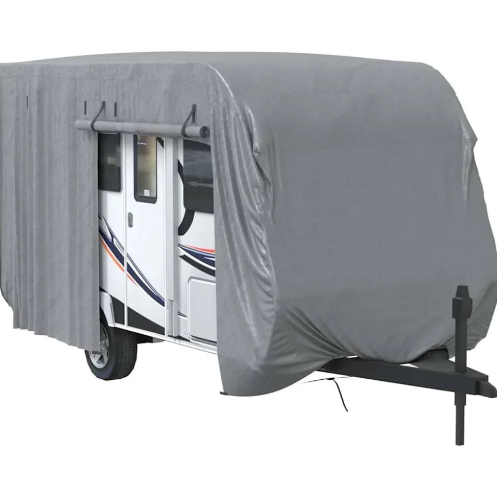 vidaXL Caravanhoes 460x250x220 cm vliesvlies grijs