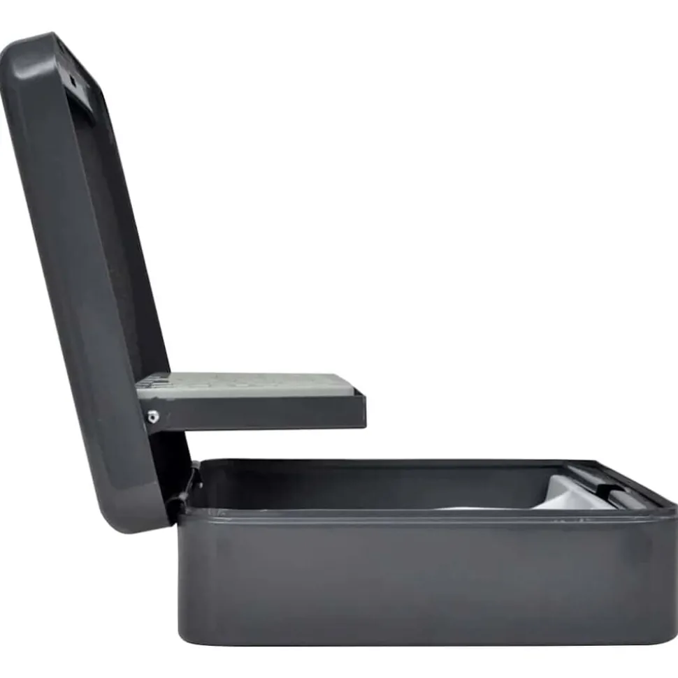 vidaXL Cash Box met slot Donkergrijs 30 x 24 x 9 cm Staal