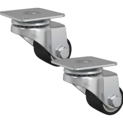 vidaXL Caster 2 pcs Zilver 44,1 x 44,1 x 1,95 mm Nylon