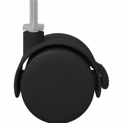 vidaXL Caster 2 pcs Zwart en Zilver 40,1 x 40,1 x 37,8 mm Ijzer en PP