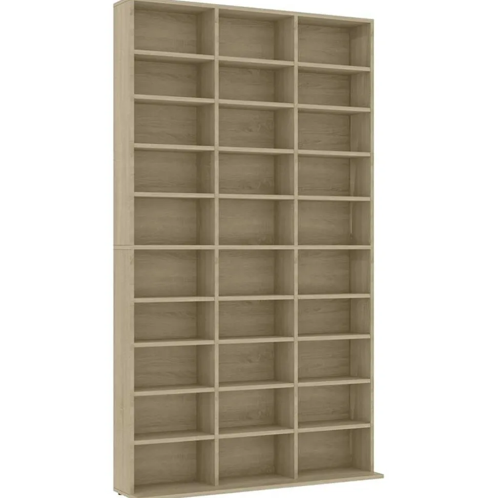vidaXL Cd-kast 102x23x177,5 cm bewerkt hout sonoma eikenkleurig