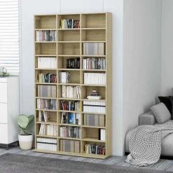 vidaXL Cd-kast 102x23x177,5 cm bewerkt hout sonoma eikenkleurig