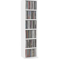 vidaXL Cd-kast 21x20x88 cm bewerkt hout wit