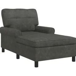 vidaXL Chaise Lounge met kussen Zwart 91 x 157 x 91 cm Nep Leer