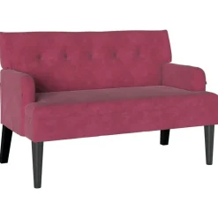 vidaXL Chesterfield Bank Wijnrood 112 x 65,5 x 75 cm Fluweel