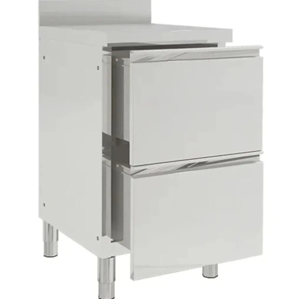 vidaXL Commerciële keukenkasten 2 stuks 50x60x96 cm roestvrij staal