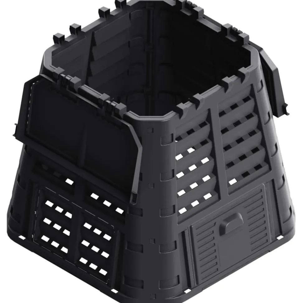 vidaXL Compostbak 480 L 93,3x93,3x80 cm zwart