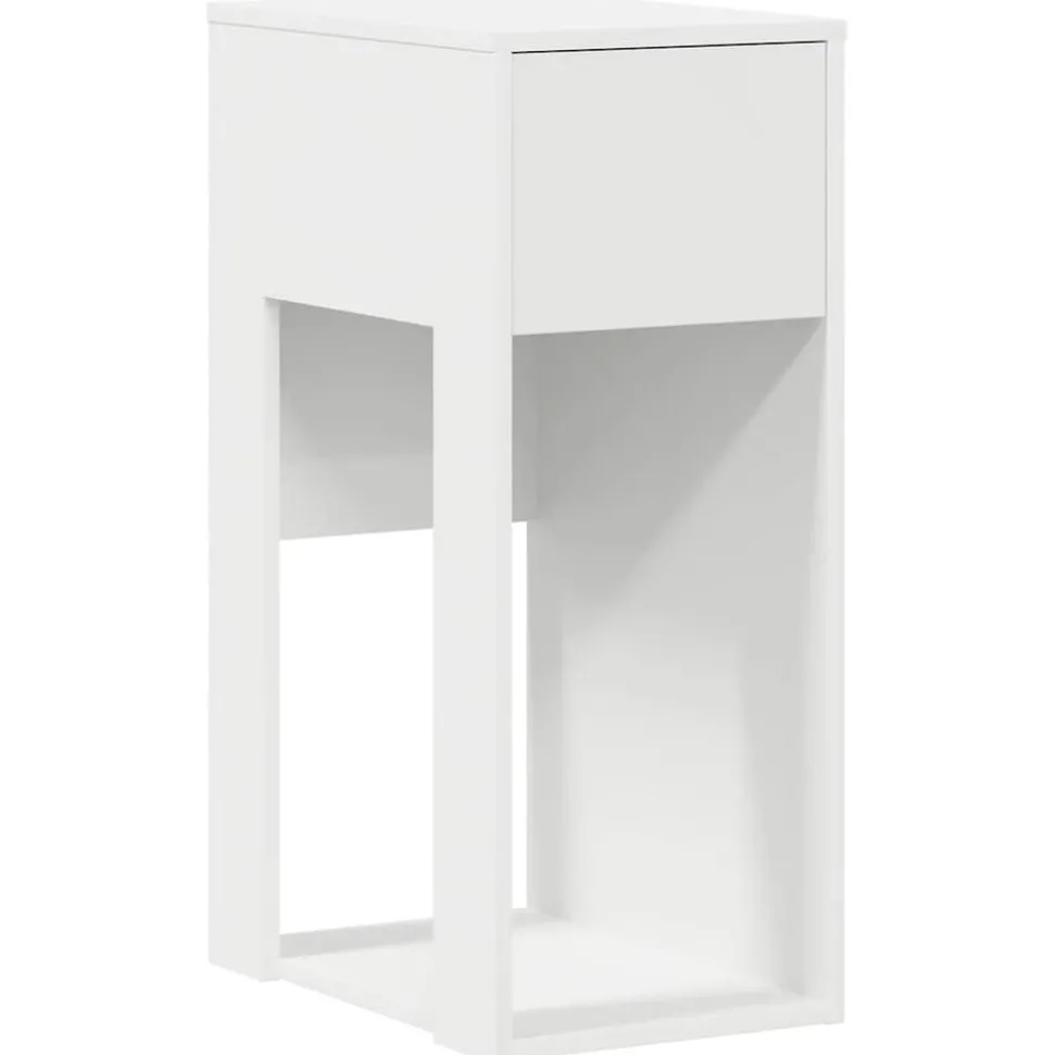 vidaXL Computertorenstandaard met lade 30x44x74 cm wit