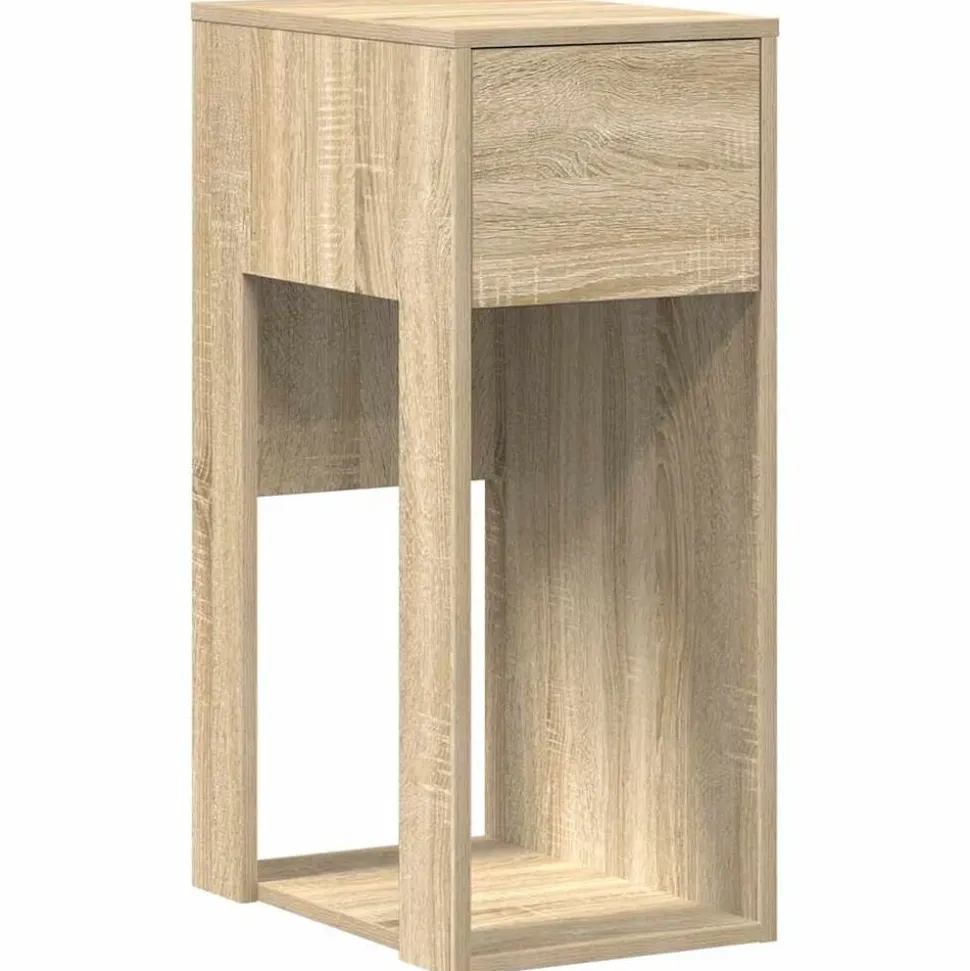 vidaXL Computertorenstandaard met lade 30x44x74 cm sonoma eikenkleurig