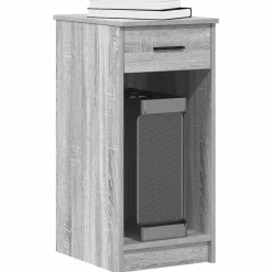 vidaXL Computertorenstandaard met lade 35x45x77 cm grijs sonoma eiken