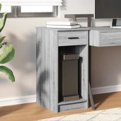 vidaXL Computertorenstandaard met lade 35x45x77 cm grijs sonoma eiken