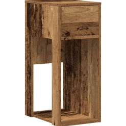 vidaXL Computertorenstandaard met lade 30x44x74 cm oud houtkleurig