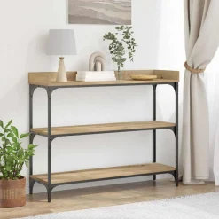 vidaXL Console Tafel artisanaal eikenkleurig 100 x 30 x 80 cm