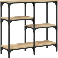 vidaXL Consoletafel Sonoma Eiken 80x29x75 cm Bewerkt Hout