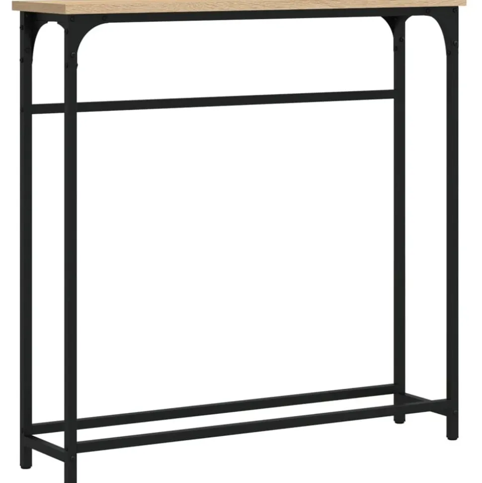 vidaXL Consoletafel Sonoma Eiken 75x19,5x75 cm Bewerkt Hout