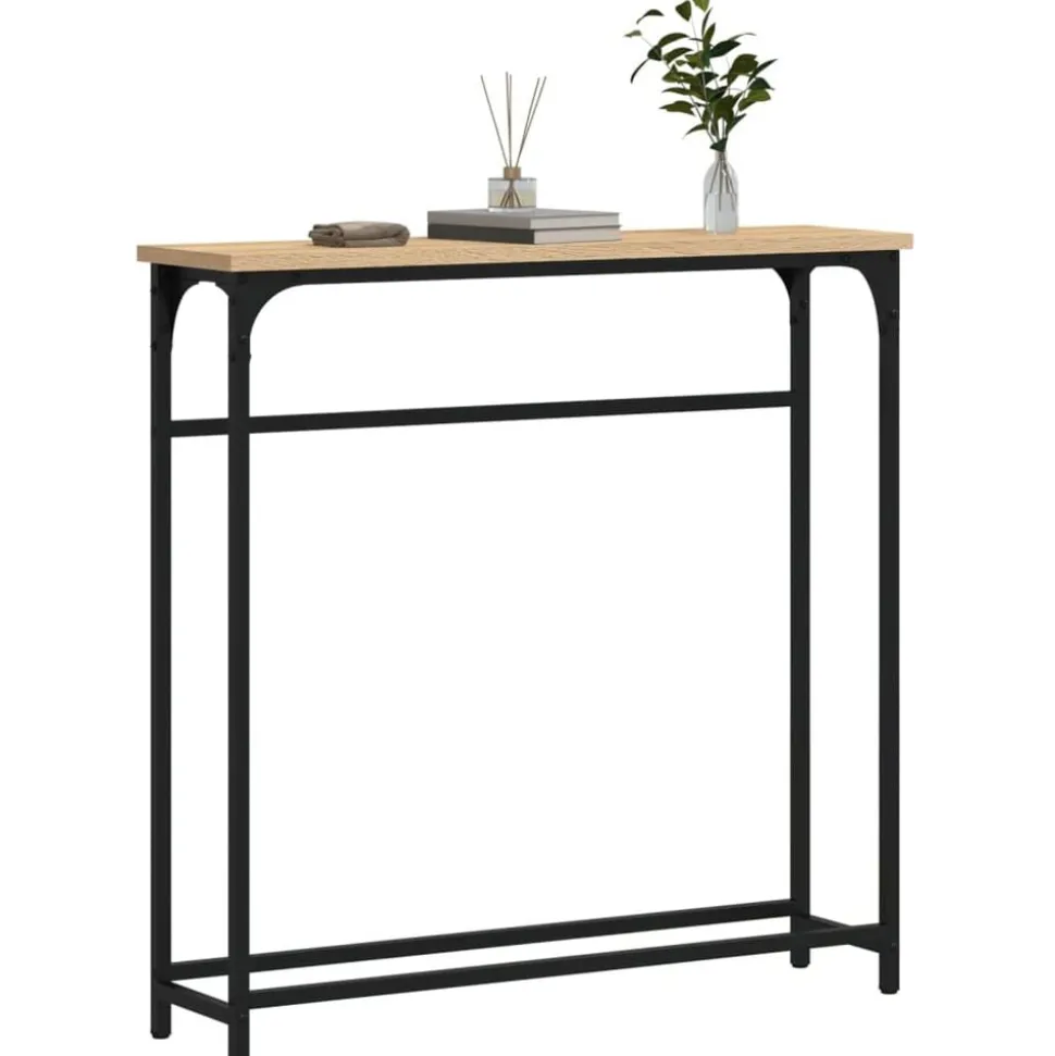 vidaXL Consoletafel Sonoma Eiken 75x19,5x75 cm Bewerkt Hout