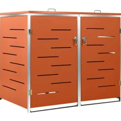 vidaXL Containerberging dubbel 138x77,5x112,5 cm roestvrij staal