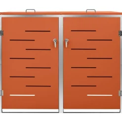 vidaXL Containerberging dubbel 138x77,5x112,5 cm roestvrij staal