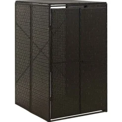 vidaXL Containerberging enkel 70x80x117 cm poly rattan zwart
