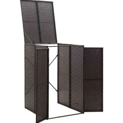 vidaXL Containerberging enkel 70x80x117 cm poly rattan zwart