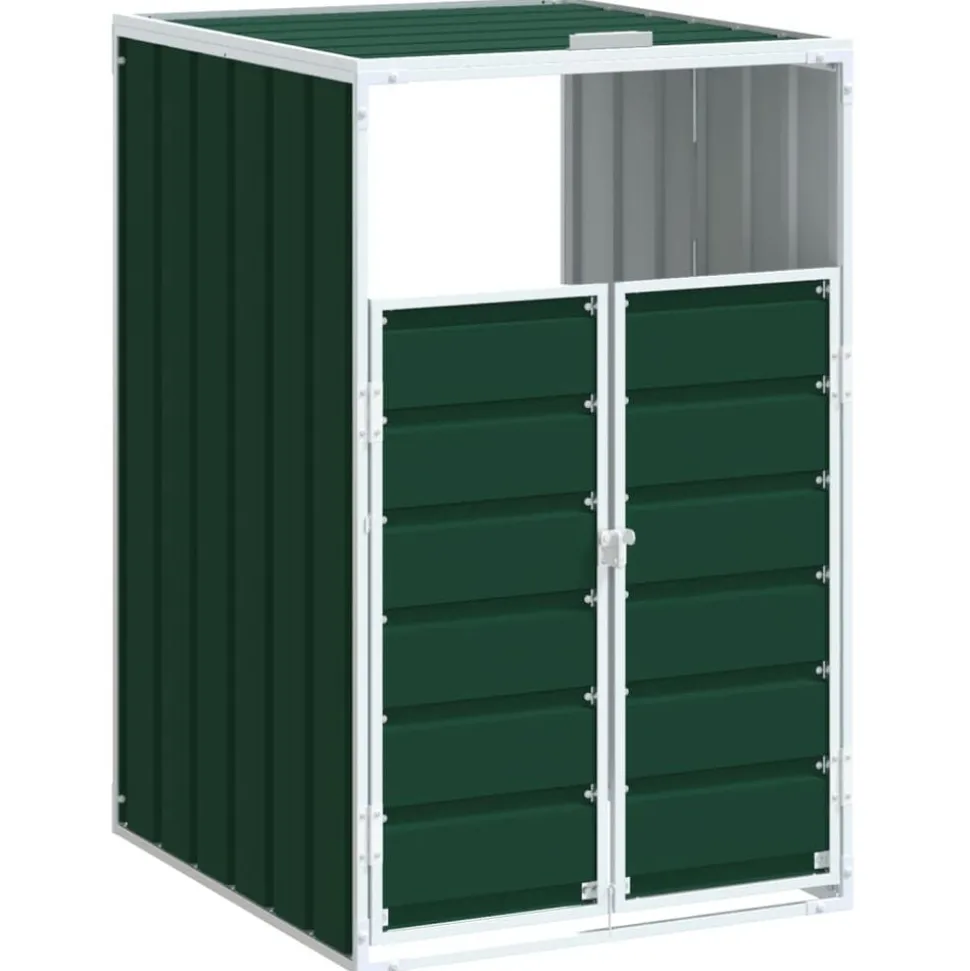 vidaXL Containerberging voor 1 container 72x81x115 cm staal groen