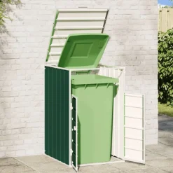 vidaXL Containerberging voor 1 container 72x81x115 cm staal groen