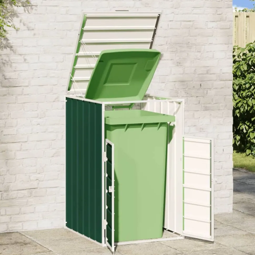vidaXL Containerberging voor 1 container 72x81x115 cm staal groen