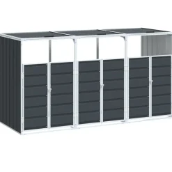 vidaXL Containerberging voor 3 containers 216x81x115cm staal antraciet