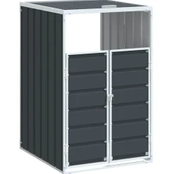vidaXL Containerberging voor 1 container 72x81x115 cm staal antraciet
