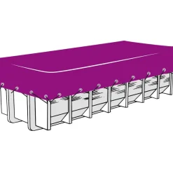 vidaXL Containernet 3x6 m HDPE zwart