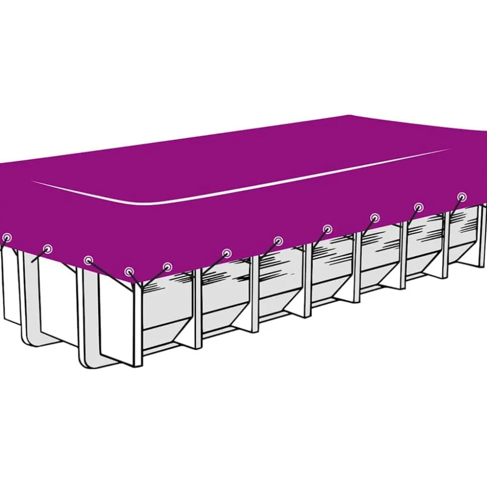 vidaXL Containernet 3x6 m HDPE zwart