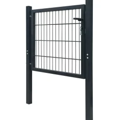 vidaXL 2D Hekpoort (Enkel) Antracietgrijs 100x80 cm
