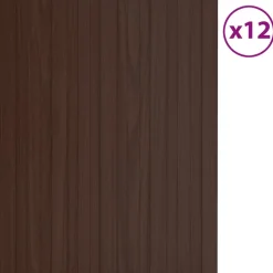 vidaXL Dakpaneel 12 pcs Bruin 60 x 45 cm Gegalvaniseerd staal